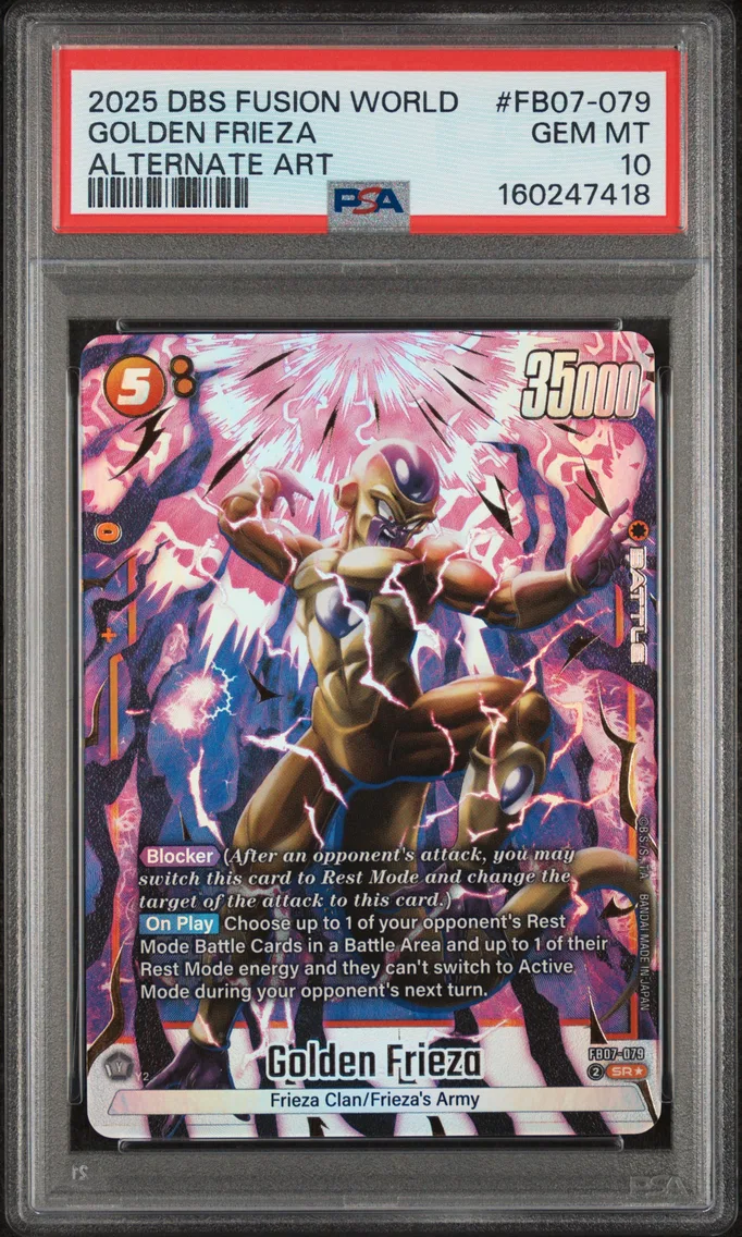 2025 #FB07-079 Golden Frieza PSA 10 Dragon Ball Super Card Game Fusion World Wish for Shenron