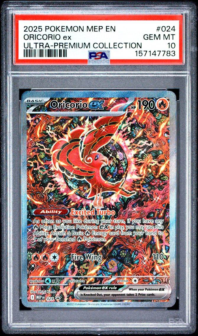 2025 #024 Oricorio EX PSA 10 Mep EN-Me Black Star Promo