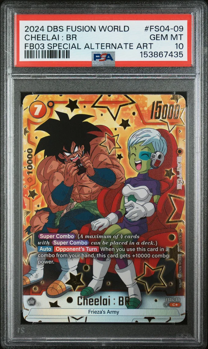 2024 #FS04-09 Cheelai : BR PSA 10 Dragon Ball Super Card Game Fusion World Raging Roar