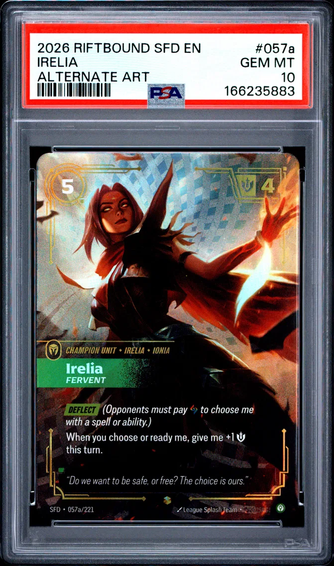 2026 #057a Irelia - Fervent PSA 10 Riftbound: League of Legends Sfd-Spiritforged