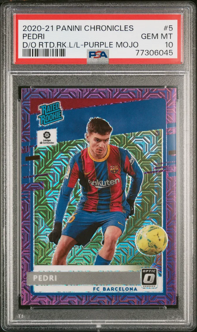 2020 #5 Pedri PSA 10 Panini Chronicles Donruss Optic Rated Rookies La Liga