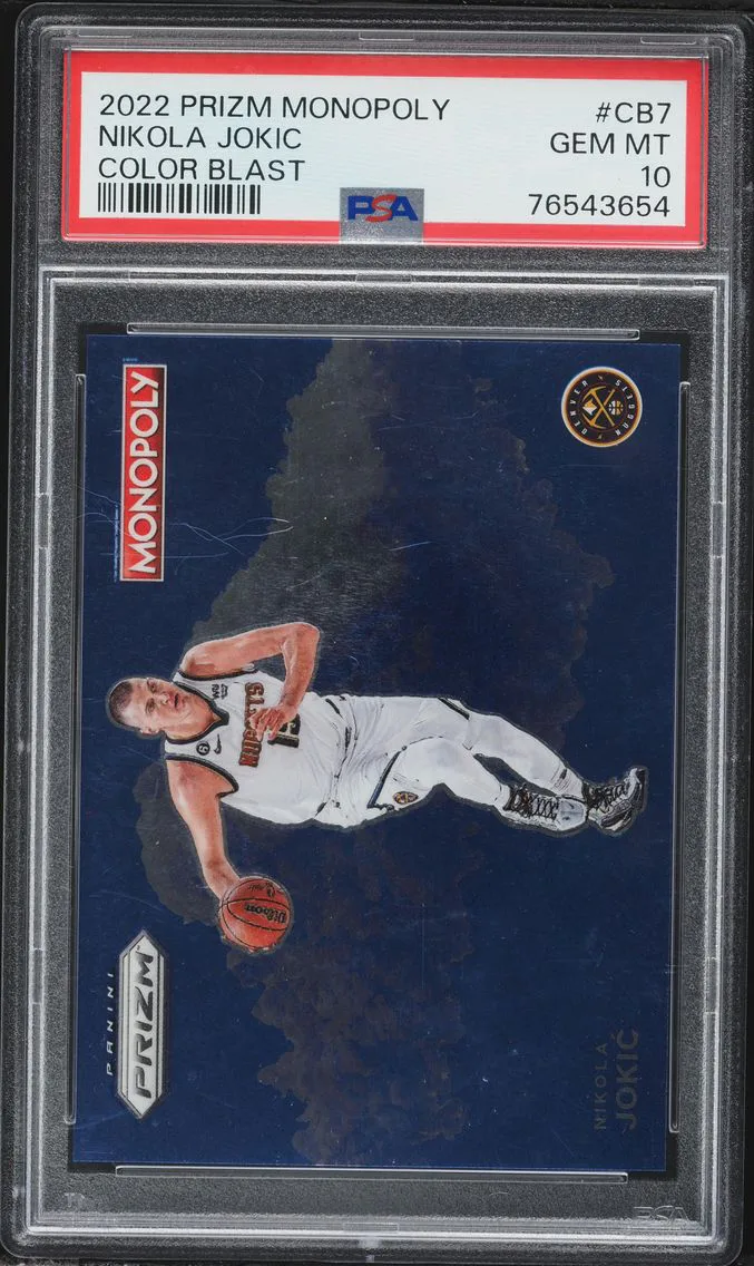 2022 #CB-7 Nikola Jokic PSA 10 Panini Prizm Monopoly Basketball