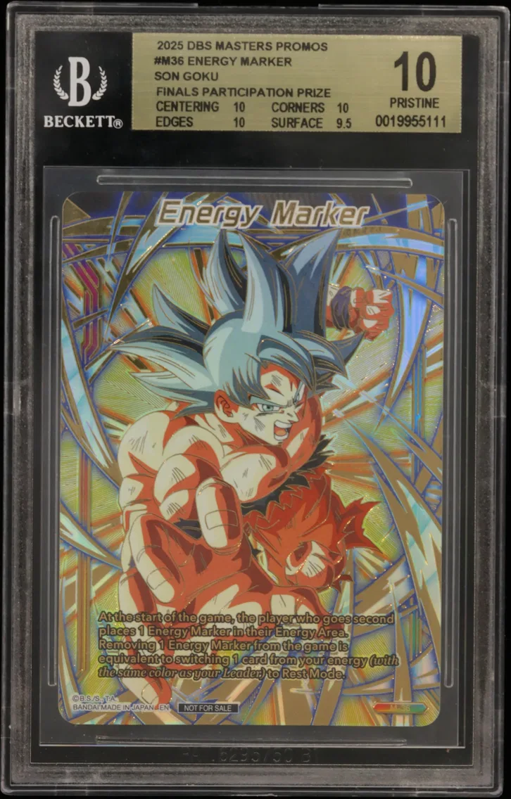 2025 #M36 Energy Marker (Son Goku)/(Championships 25-26 Finals Participation Prize) BGS 10 Dragon Ball Super Card Game Masters Promos