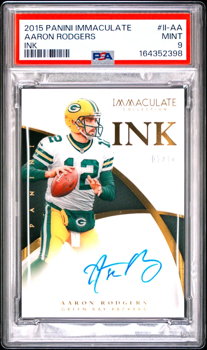 2015 #II-AA Aaron Rodgers PSA 9 Panini Immaculate Ink