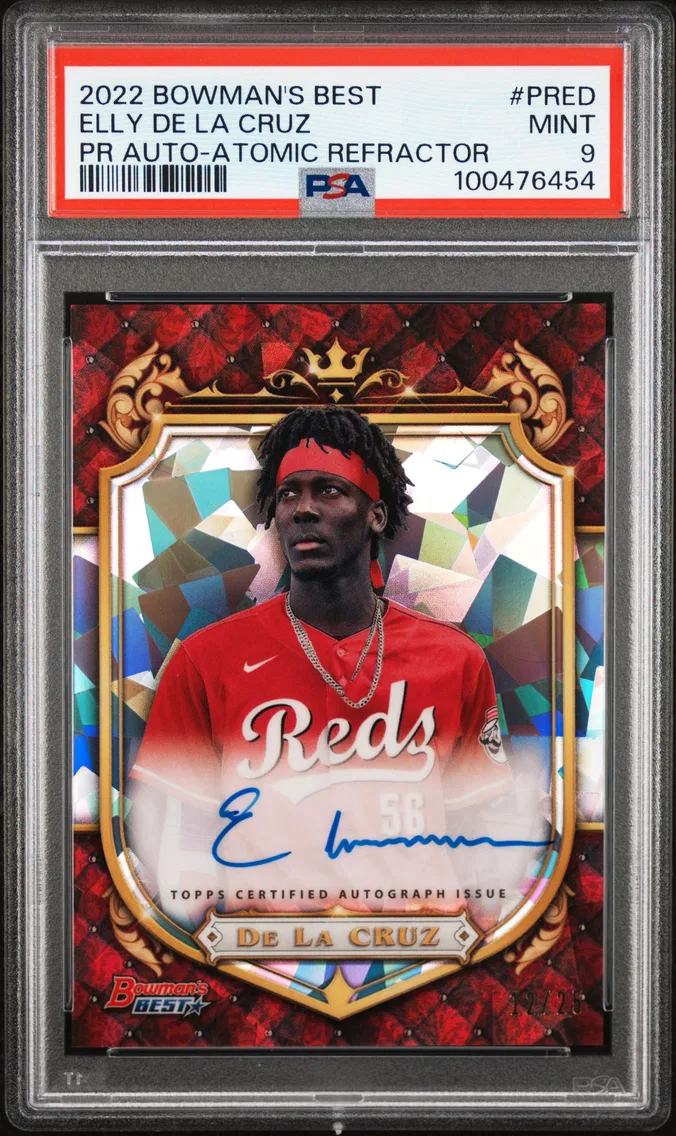 2022 #PRED Elly de La Cruz PSA 9 Bowman's Best Prospective Royalty Autographs