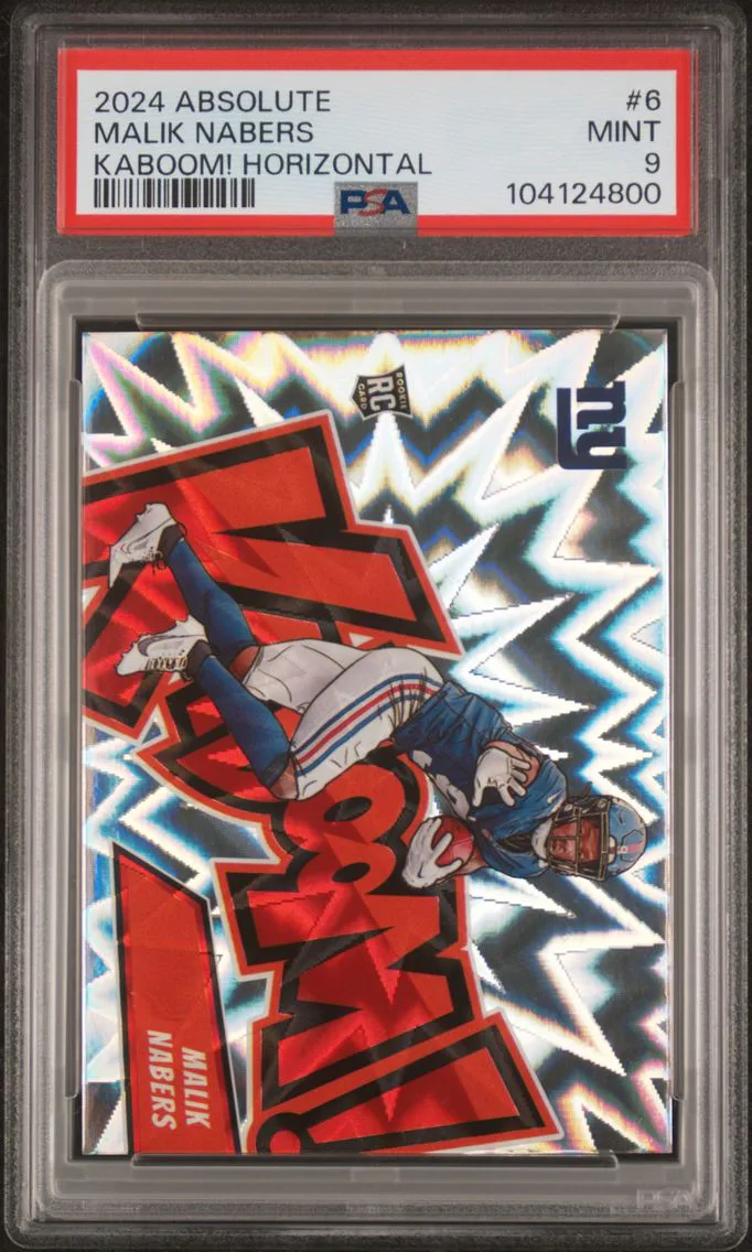 2024 #6 Malik Nabers PSA 9 Panini Absolute Kaboom! Horizontal