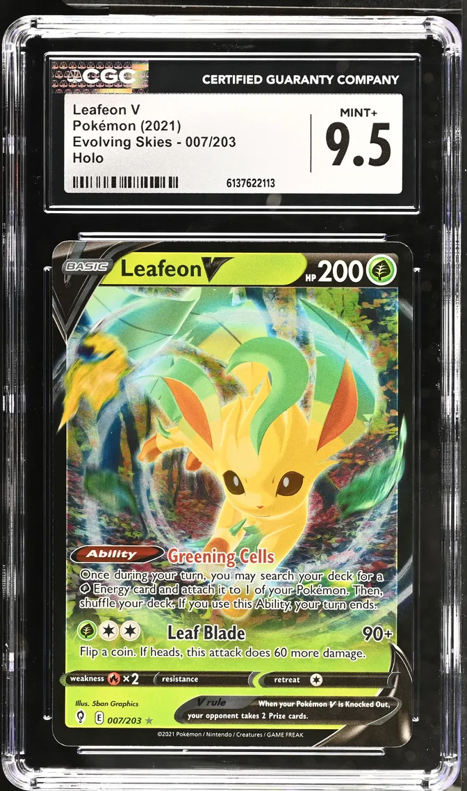 2021 #007 Leafeon V CGC 9.5 Evolving Skies - English