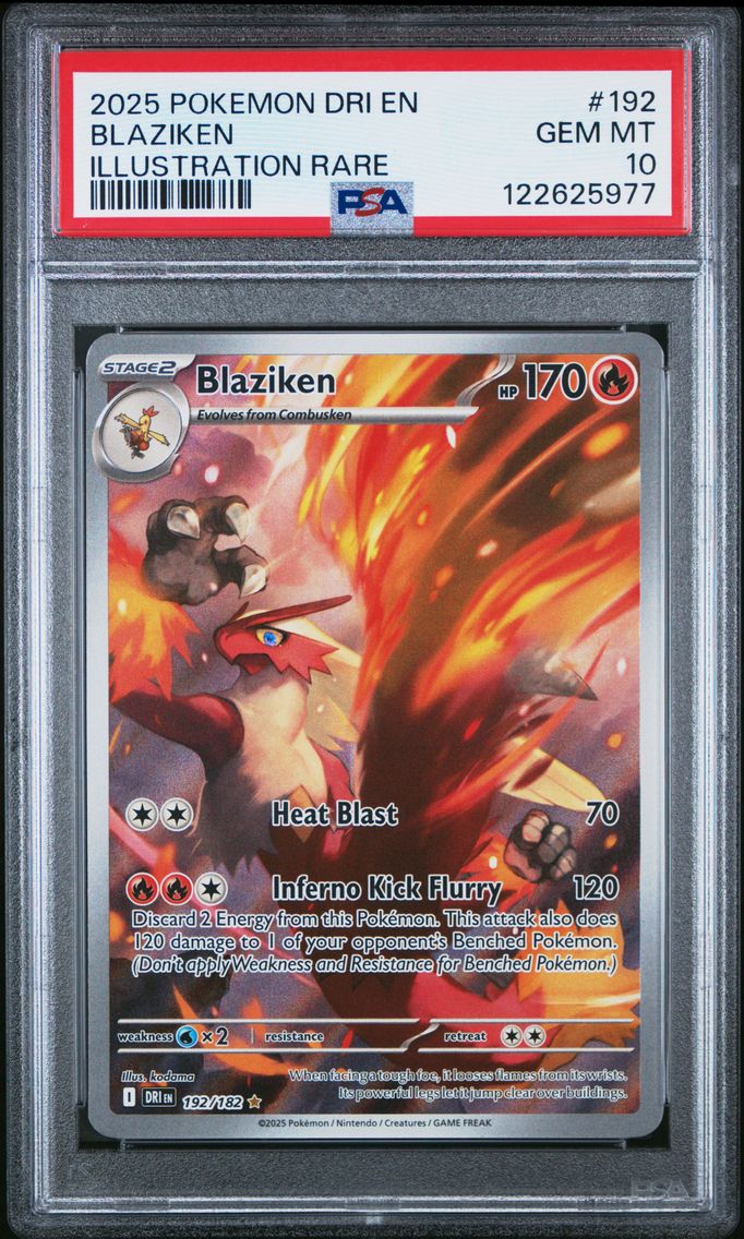 2025 #192 Blaziken PSA 10 Dri EN-Destined Rivals