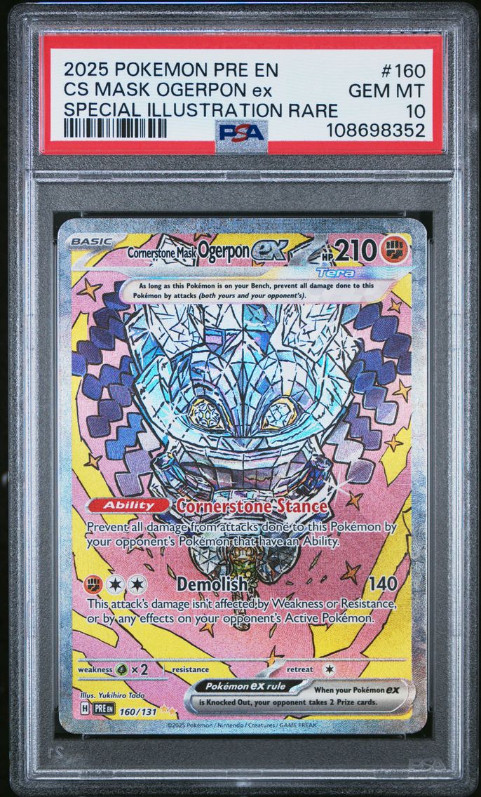 2025 #160 Cornerstone Mask Ogerpon EX PSA 10 Pre EN-Prismatic Evolutions