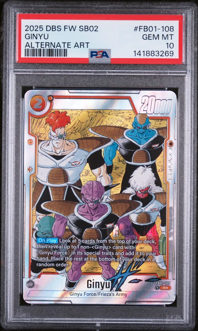 2025 #FB01-108 Ginyu PSA 10 Dragon Ball Super Card Game Fusion World Manga Booster 02
