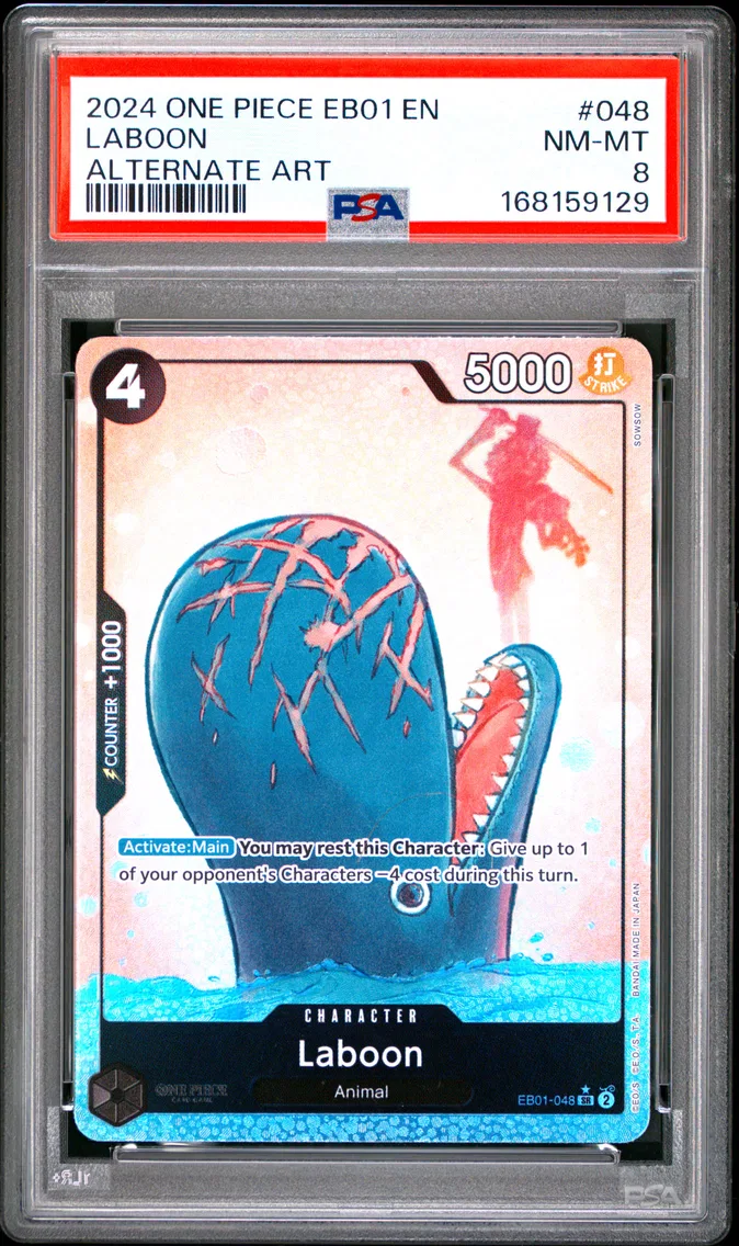 2024 #048 Laboon PSA 8 One Piece EB01-Extra Booster -Memorial Collection-