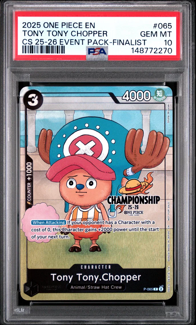 2025 #065 Tony Tony Chopper PSA 10 One Piece Championship 2025-26 Event Pack