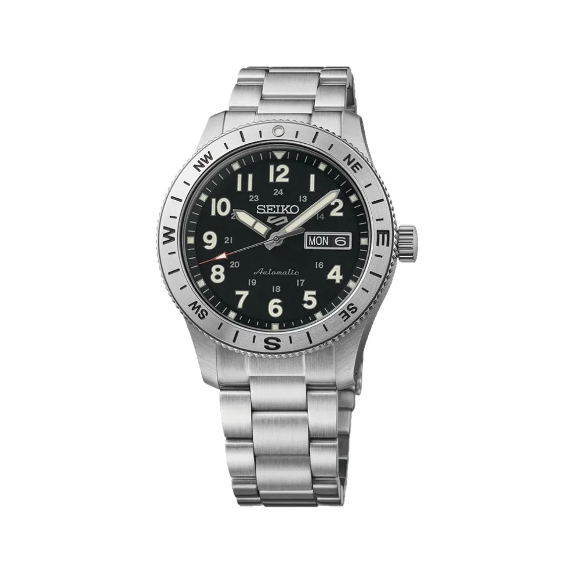 Seiko 5 Sports Field Series Compass Bezel (Black)