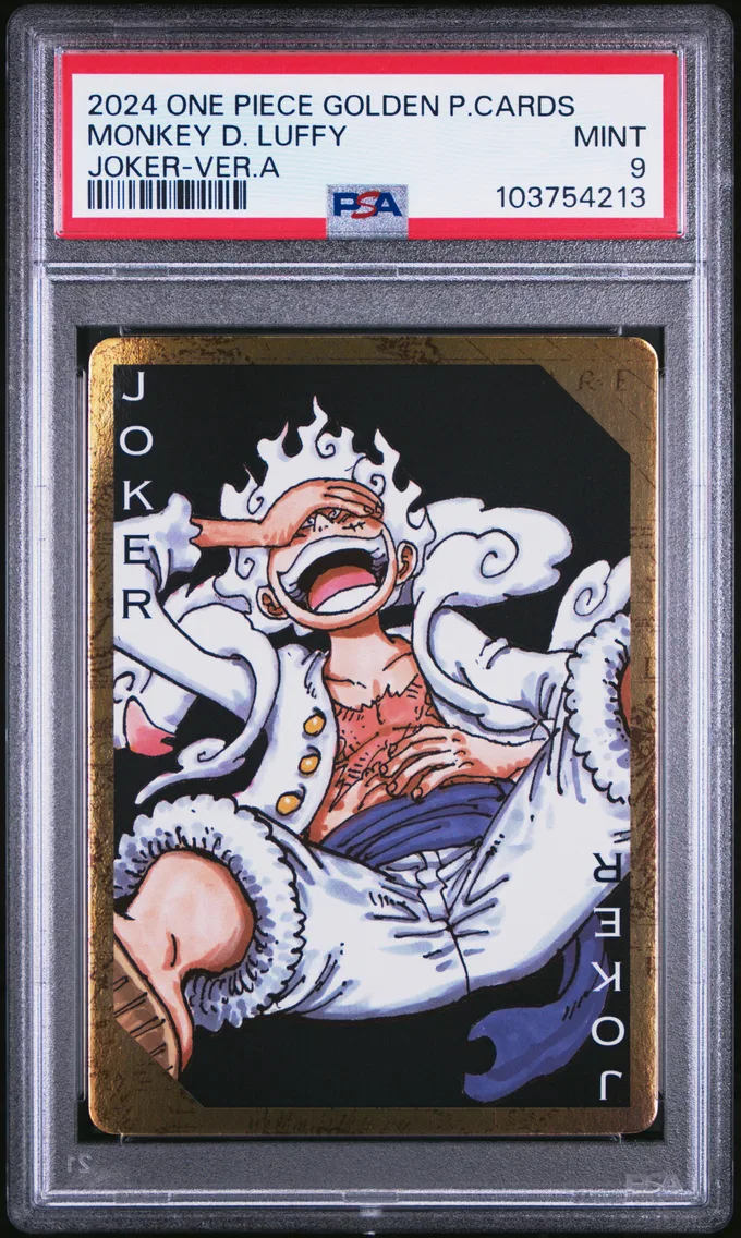 2024 #NA Monkey D. Luffy PSA 9 One Piece Golden Playing Cards the Straw Hat Crew