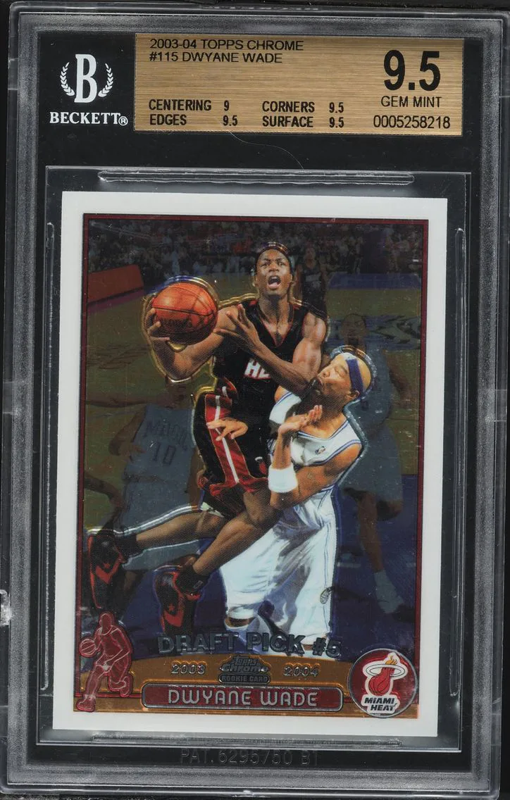 2003 #115 Dwyane Wade BGS 9.5 Topps Chrome Basketball