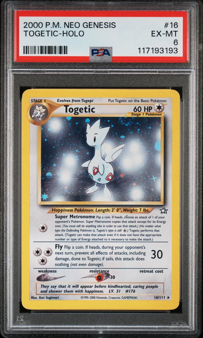 2000 Pokemon Neo Genesis Togetic-Holo Neo Genesis #16 PSA 6