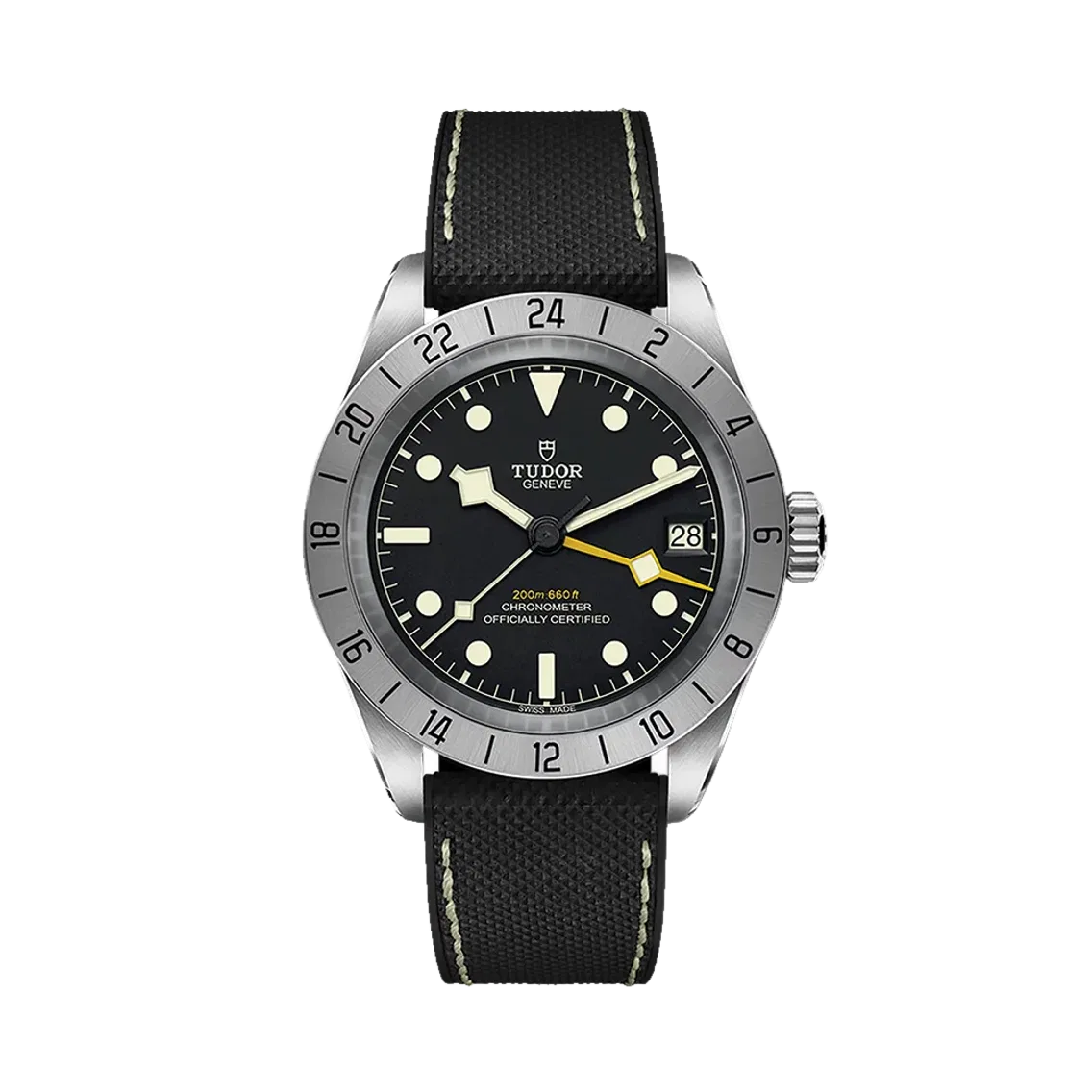 TUDOR Black Bay Pro 39mm - Black on Hybrid Rubber/Leather Strap