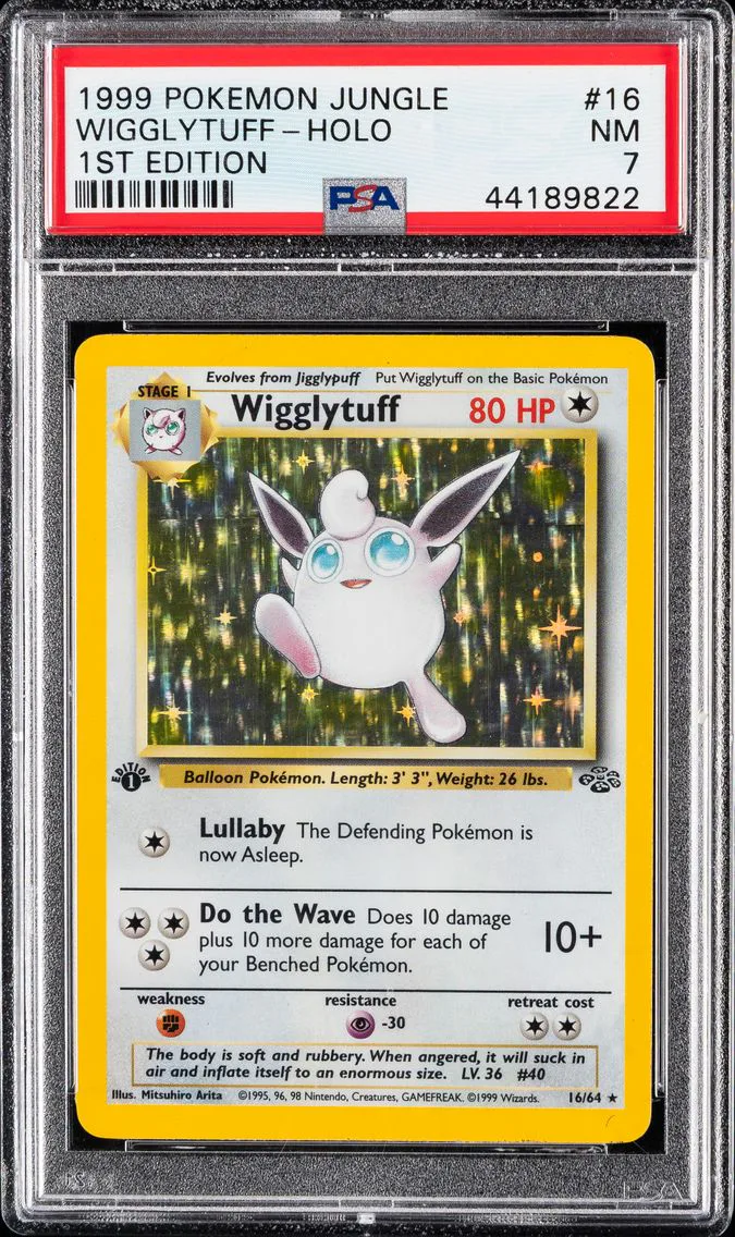 1999 #16 Wigglytuff-Holo 1st Edition PSA 7 Jungle Pokemon