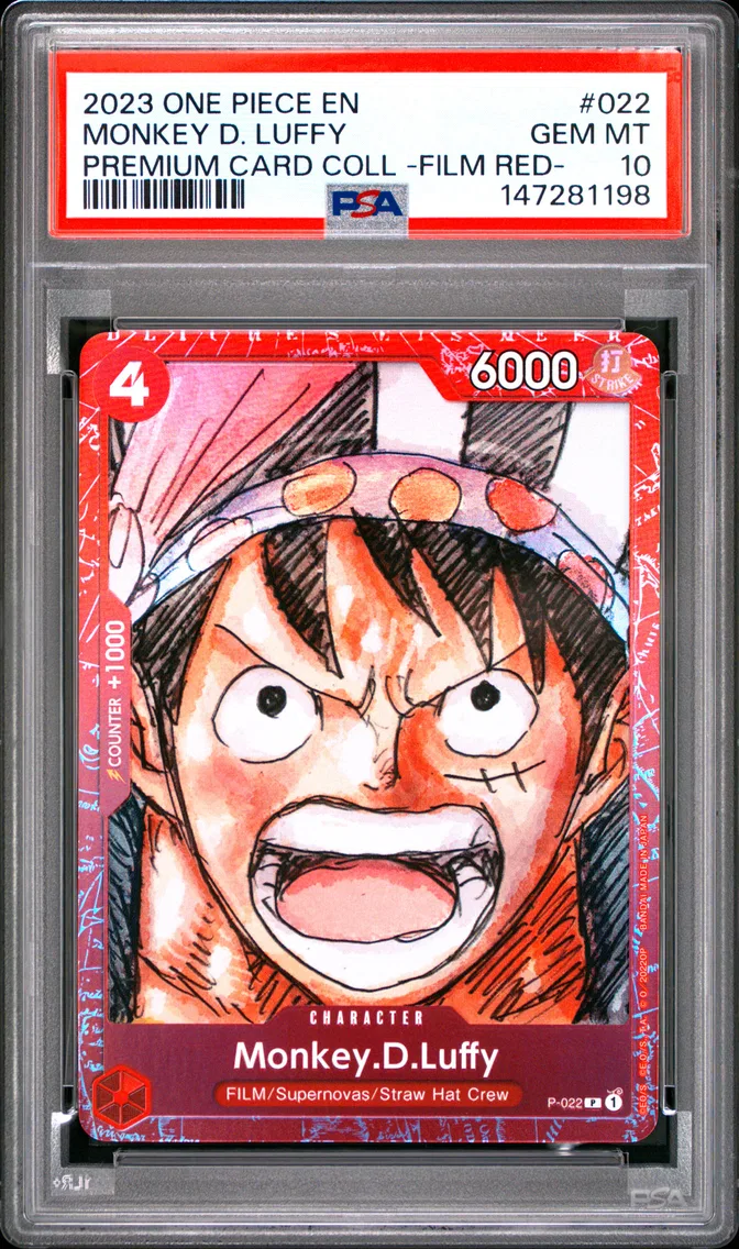 2023 #022 Monkey D. Luffy PSA 10 One Piece Premium Card Collection -One Piece Film Red-