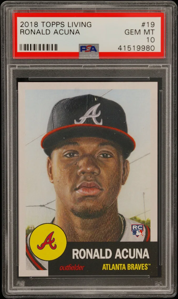 2018 #19 RONALD ACUNA PSA 10 Topps Living