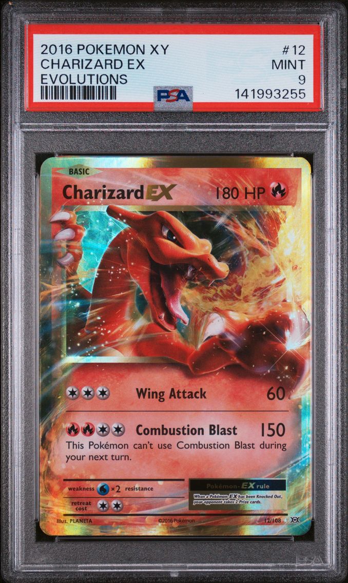 2016 #12 Charizard EX PSA 9 XY Evolutions Pokemon
