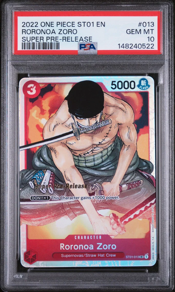 2022 #013 Roronoa Zoro PSA 10 One Piece Starter Deck ST01-Straw Hat Crew