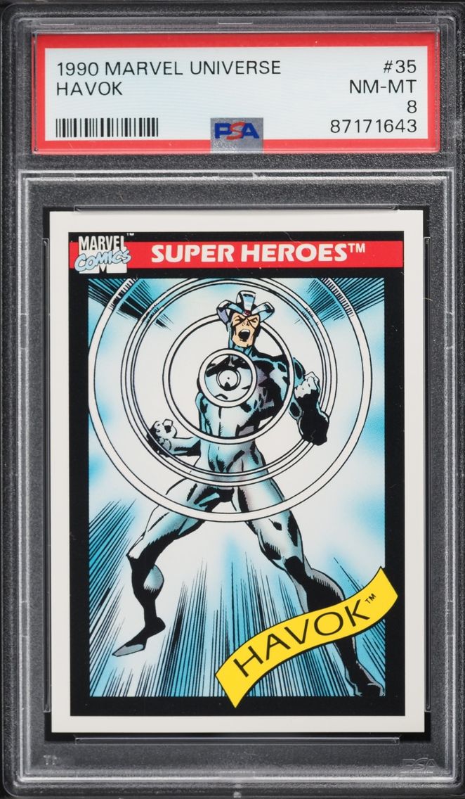 1990 #35 Impel Marvel Universe Havok NM-MT PSA 8