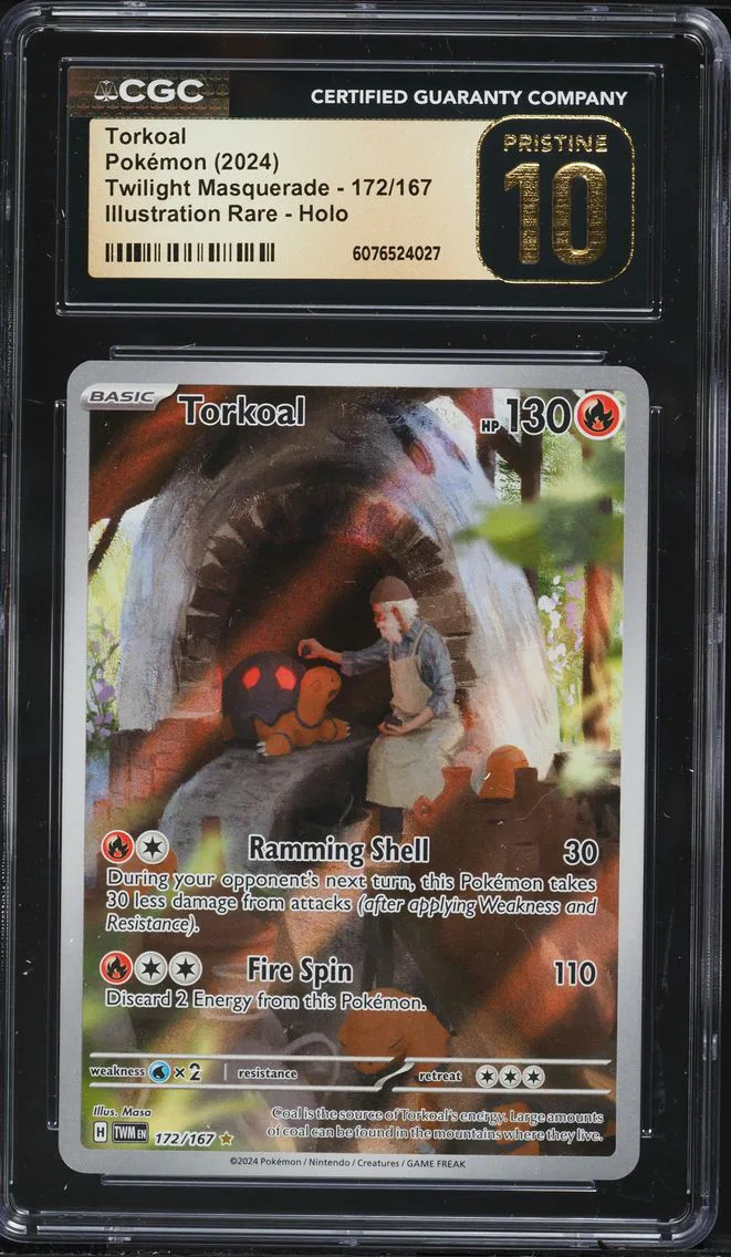 2024 #172 Torkoal CGC 10 Pristine Twm EN-Twilight Masquerade Pokemon