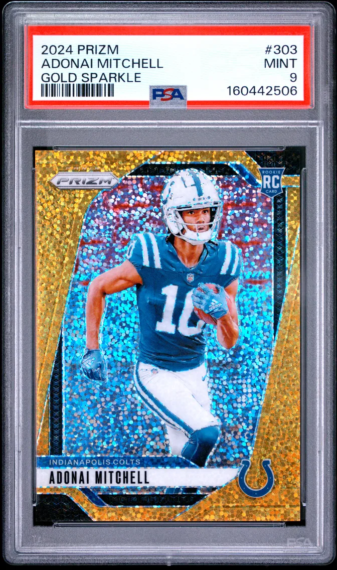 2024 #303 Adonai Mitchell PSA 9 Panini Prizm
