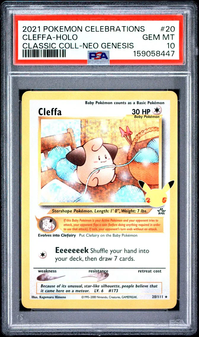 2021 #20 Cleffa-Holo PSA 10 Celebrations Classic Collection