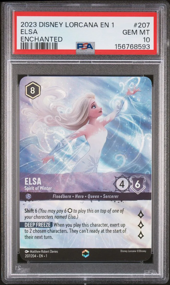 2023 #207 Elsa - Spirit of Winter PSA 10 Disney Lorcana EN 1-the First Chapter