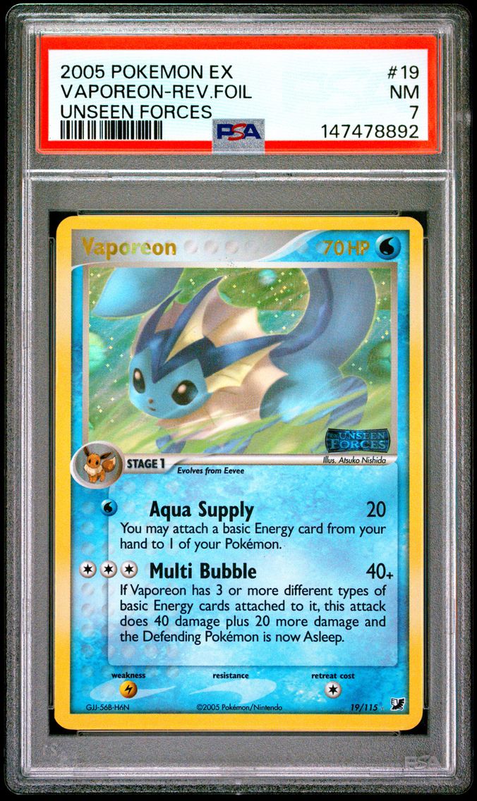 2005 #19 Vaporeon-Reverse Foil P