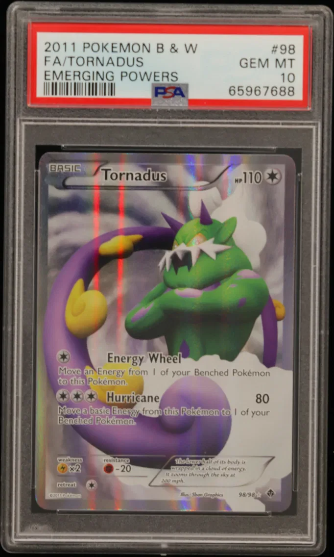 2011 #98 Full Art/Tornadus PSA 10 Black & White Emerging Powers