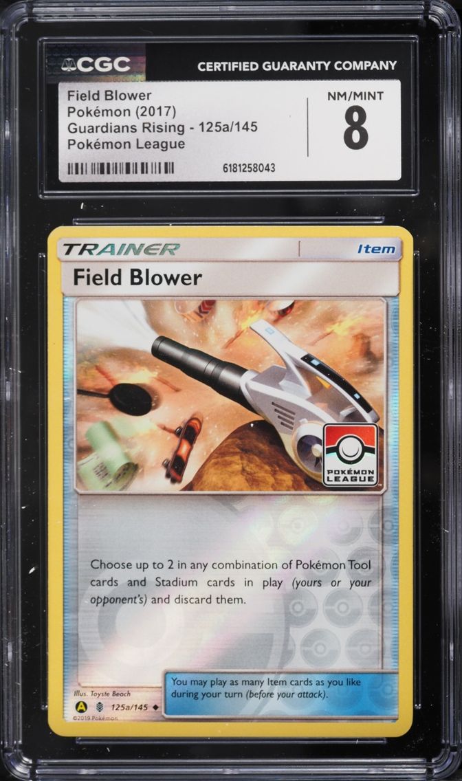 2017 #125a Field Blower CGC 8 Pokemon Guardians Rising Pokémon League