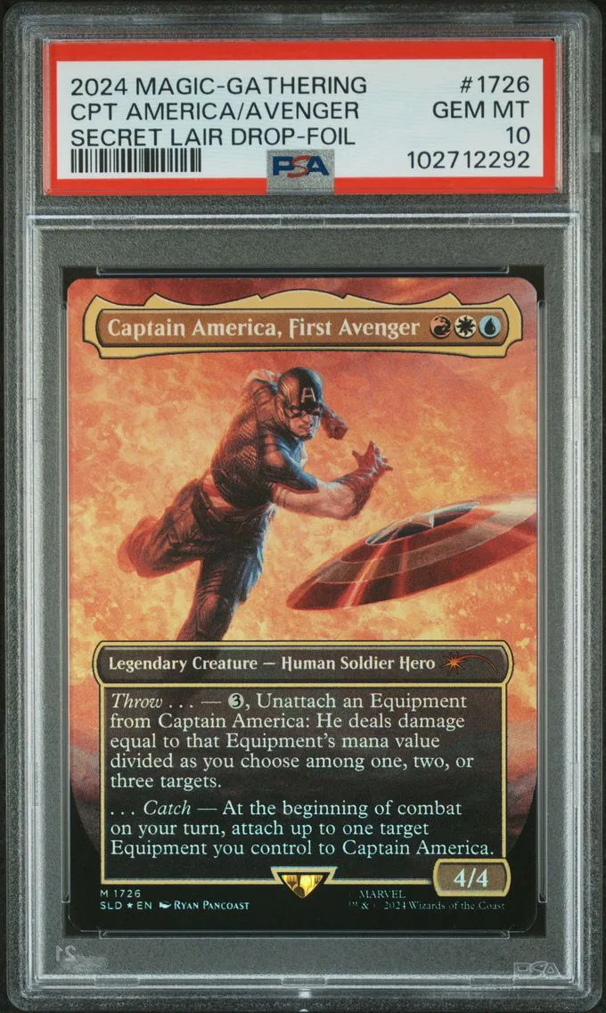 2024 #1726 Captain America, First Avenger Foil PSA 10 MAGIC THE GATHERING SECRET LAIR DROP