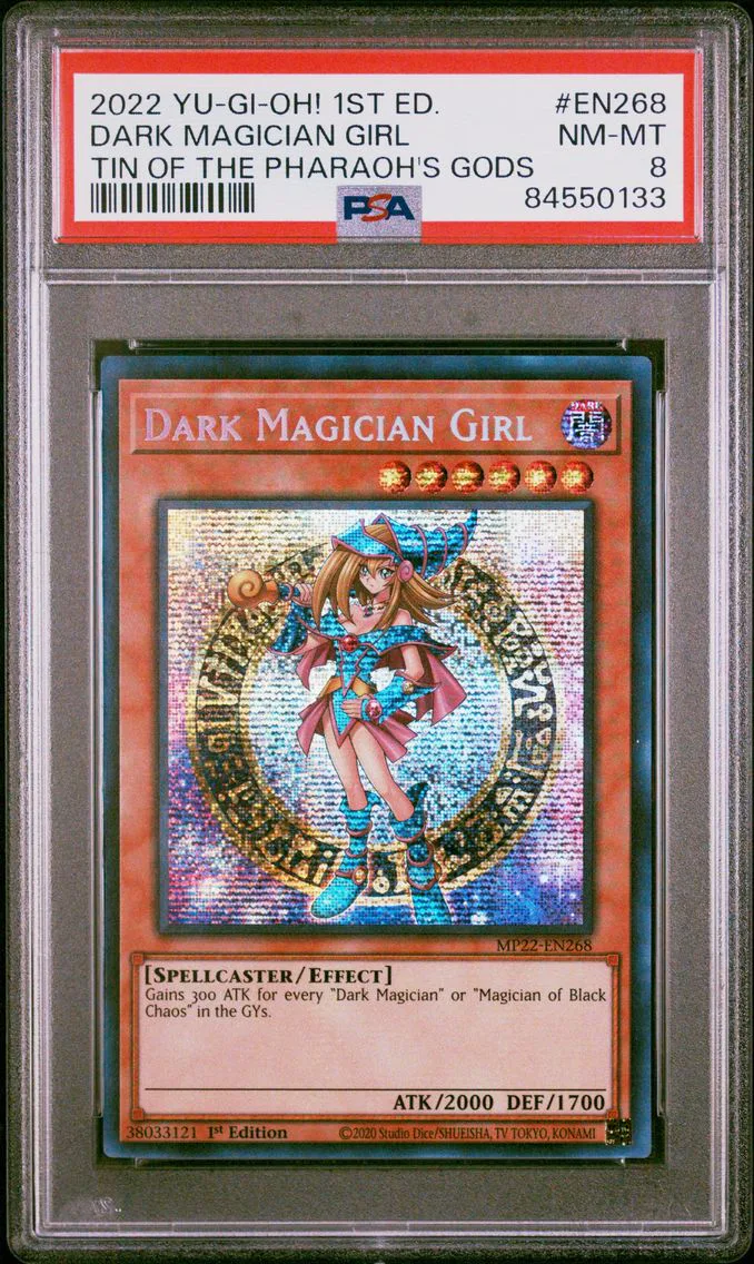 2022 #EN268 Dark Magician Girl 1st Edition PSA 8 YU-GI-Oh! Tin of the Pharaoh's Gods