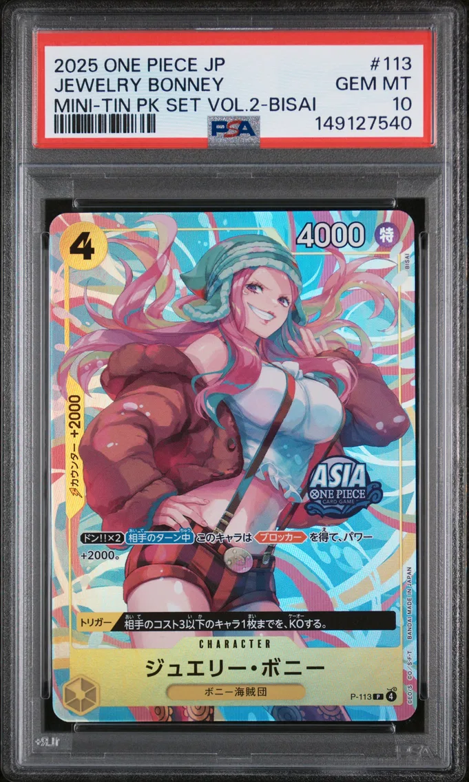 2025 #113 Jewelry Bonney PSA 10 One Piece Japanese Mini-Tin Pack Set Vol.2
