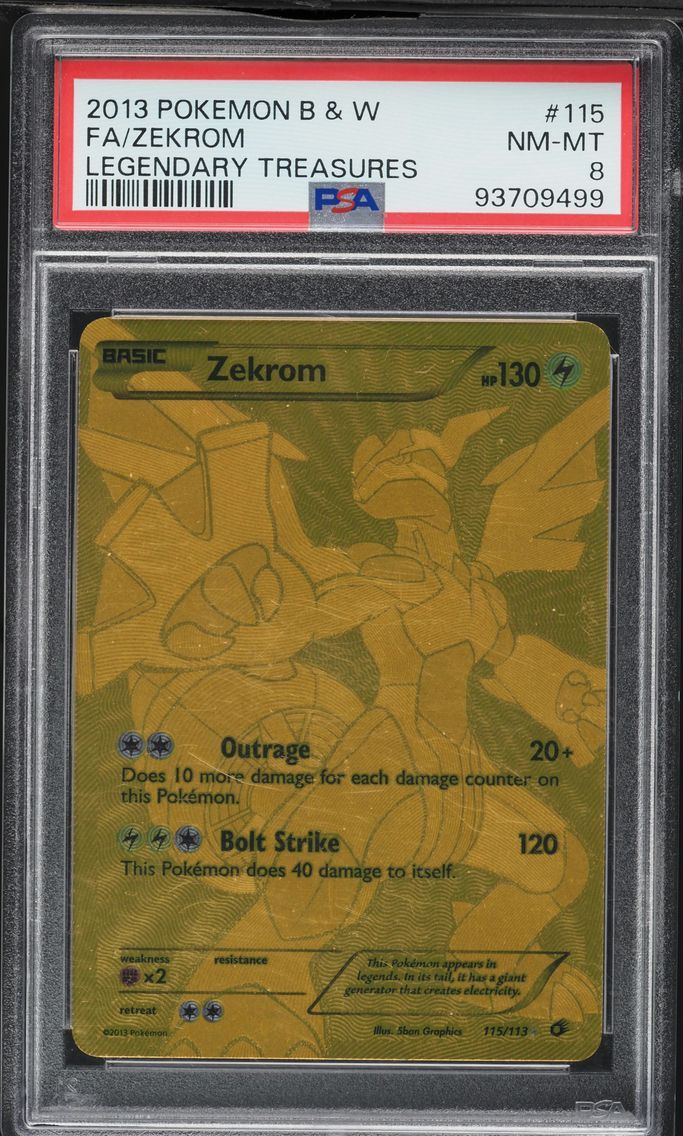 2013 #115 Full Art/Zekrom PSA 8