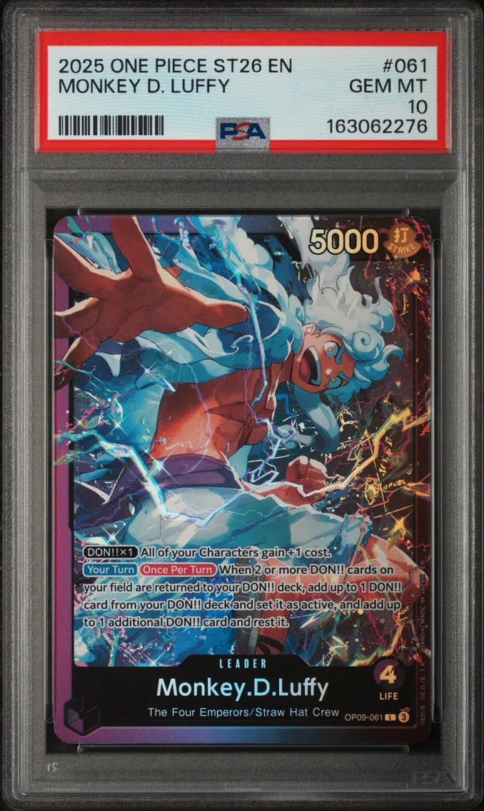 2025 #061 Monkey D. Luffy PSA 10 One Piece Starter Deck ST26-Purple/Black Monkey D. Luffy