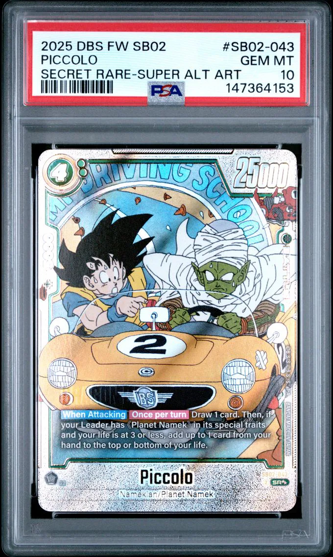 2025 #SB02-043 Piccolo PSA 10 Dragon Ball Super Card Game Fusion World Manga Booster 02