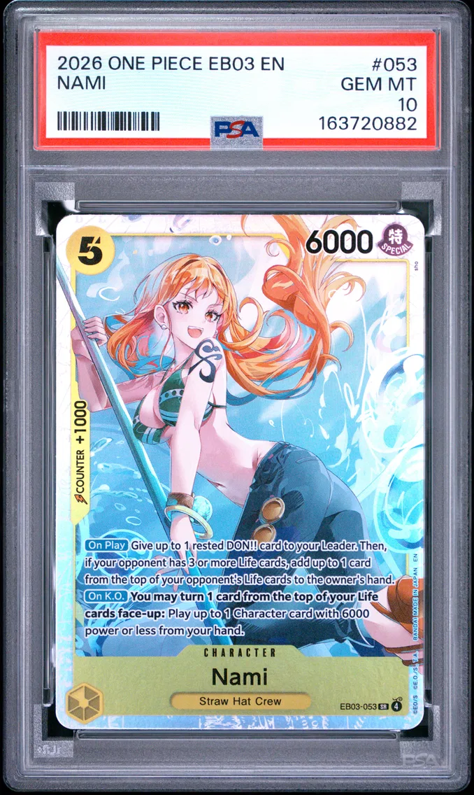 2026 #053 Nami PSA 10 One Piece EB03-Extra Booster -One Piece Heroines Edition-