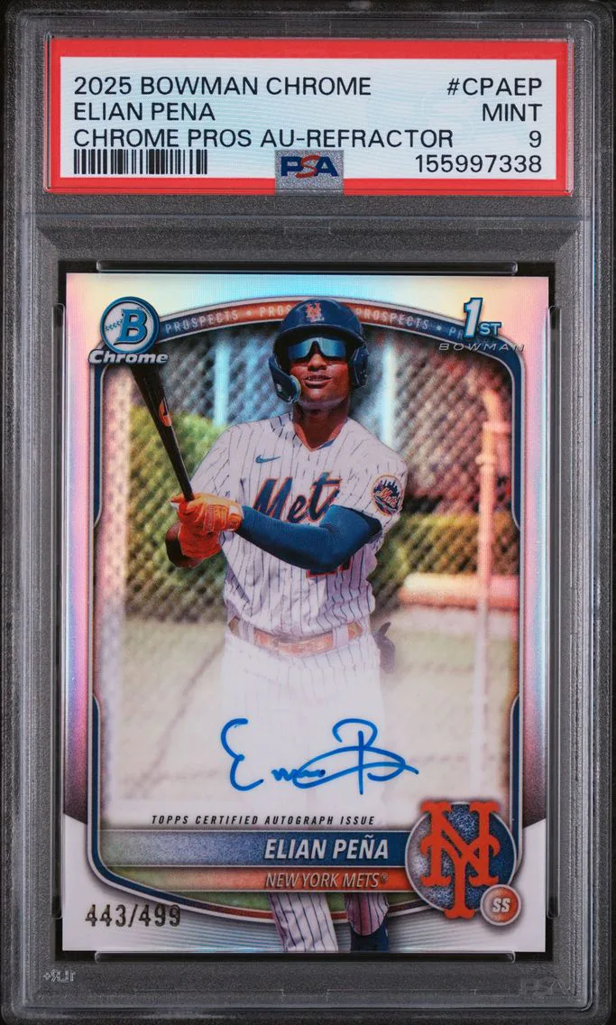 2025 #CPAEP Elian Pena PSA 9 Bowman Chrome Prospect Autographs