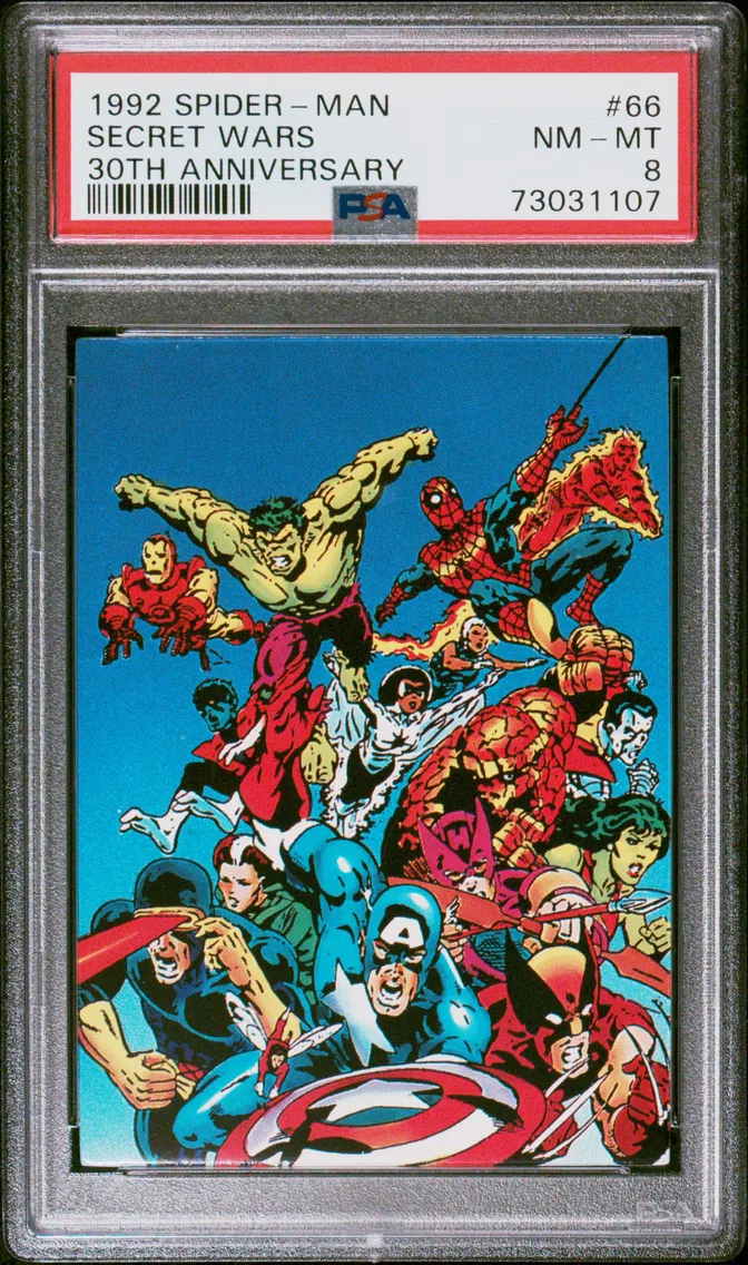 1992 #66 Secret Wars PSA 8 Spider-Man 30th Anniversary