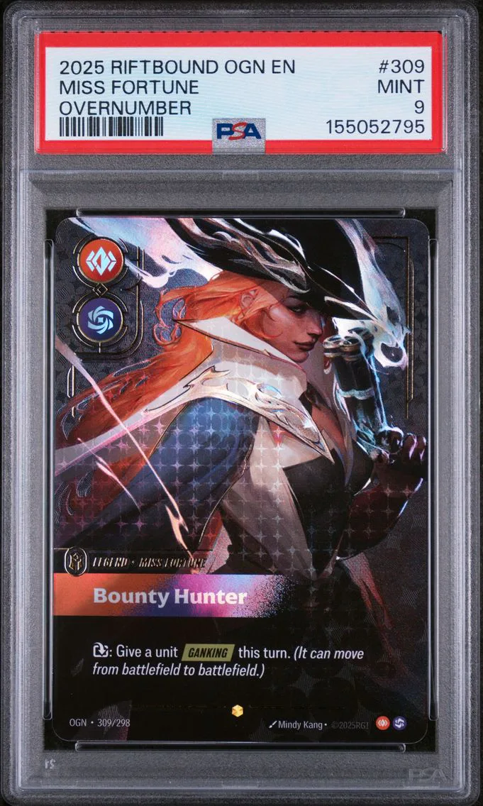 2025 #309 Miss Fortune - Bounty Hunter PSA 9 Riftbound: League of Legends Ogn-Origins