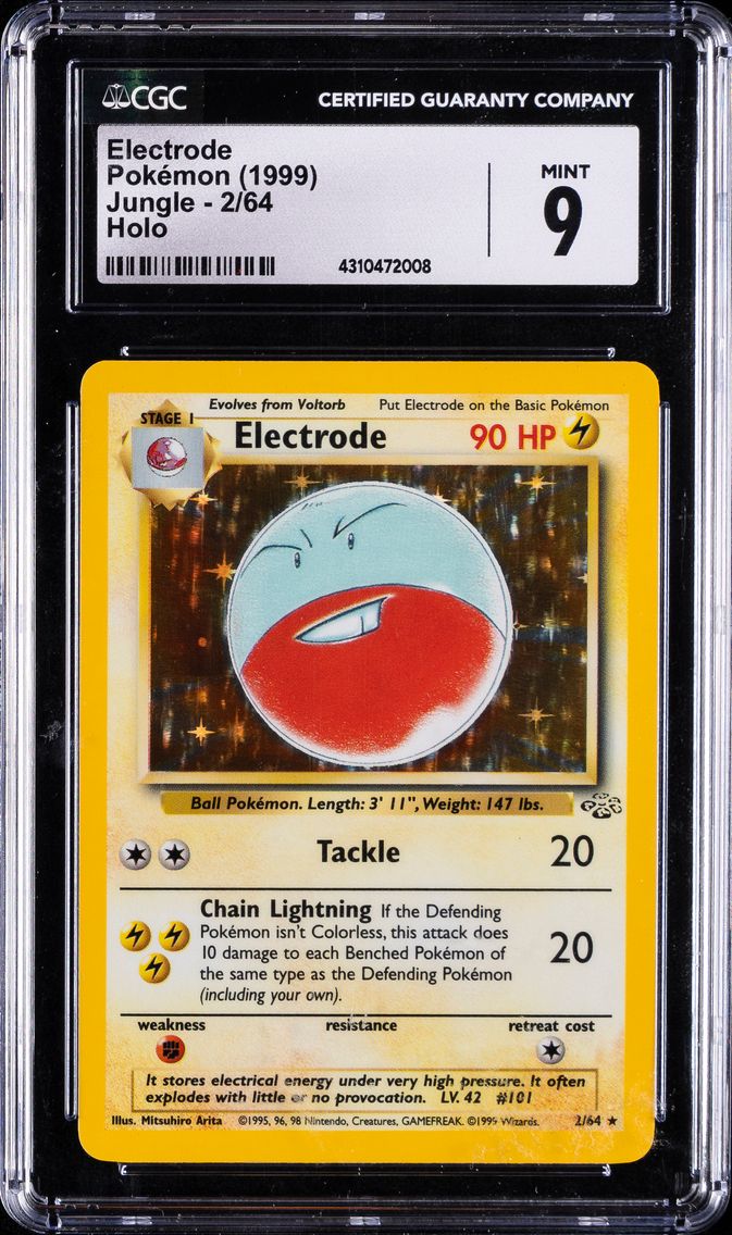 1999 #2 Electrode-Holo CGC 9 Jungle Pokemon