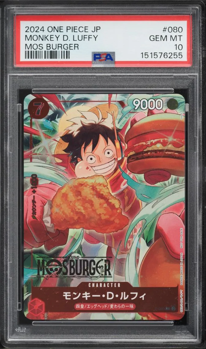 2024 #P-080 Monkey D. Luffy PSA 10 One Piece Japanese Promo Mos Burger