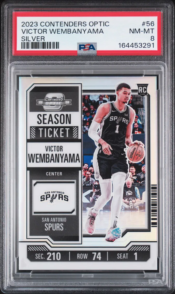 2023 #56 Victor Wembanyama PSA 8 Panini Contenders Optic