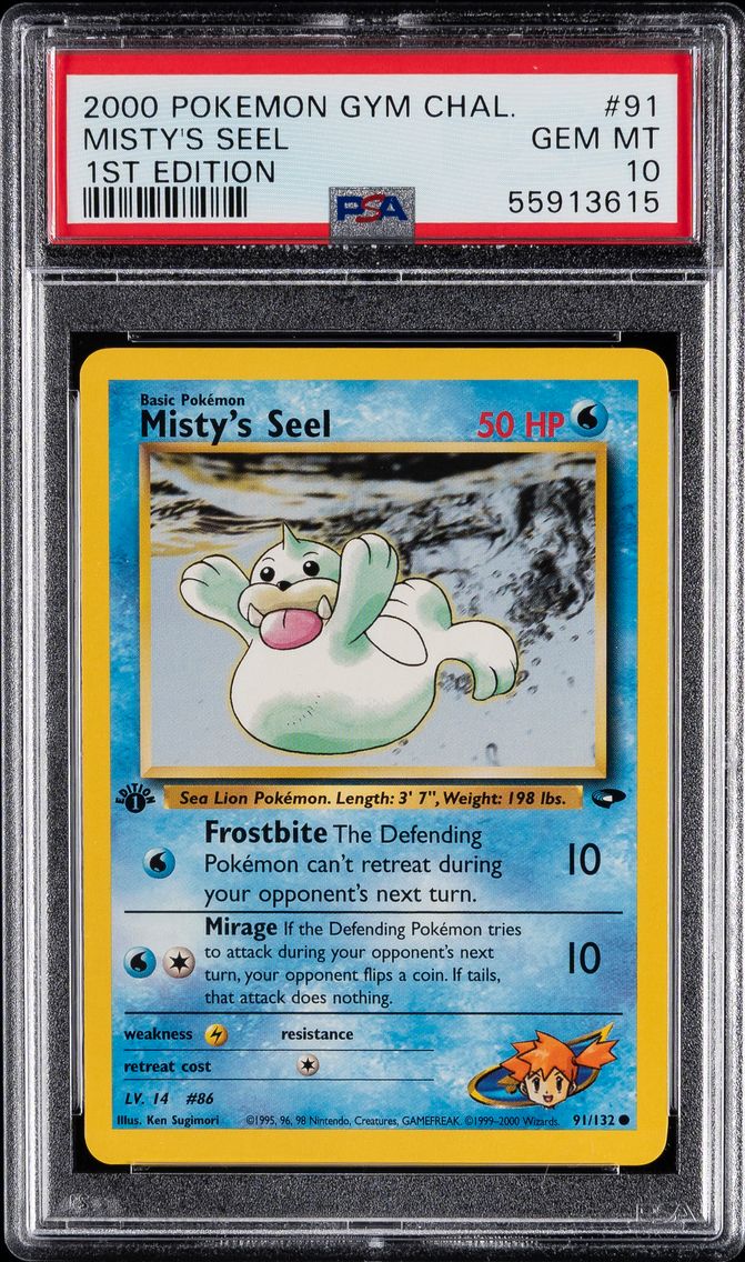 2000 #91 MISTY'S SEEL PSA 10 POKEMON GYM CHALLENGE | 1ST EDITION