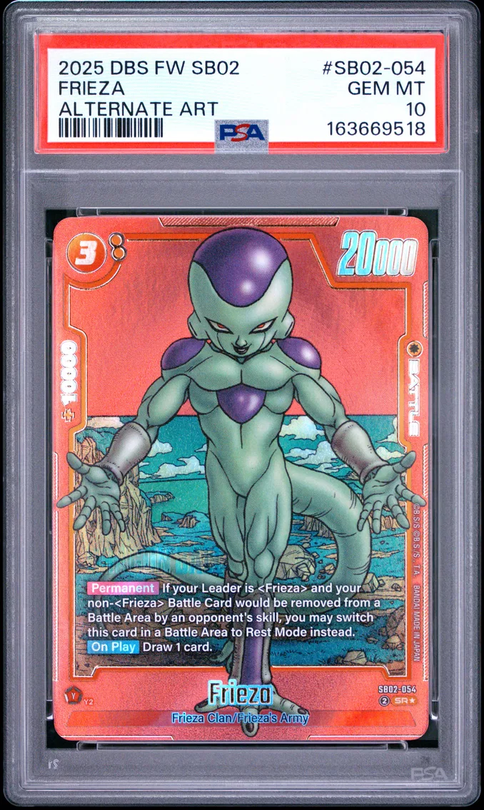 2025 #SB02-054 Frieza PSA 10 Dragon Ball Super Card Game Fusion World Manga Booster 02