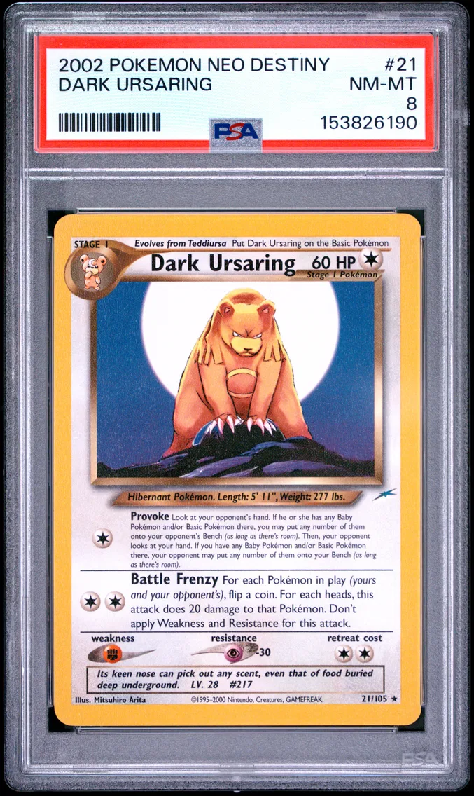 2002 #21 Dark Ursaring PSA 8 Neo Destiny